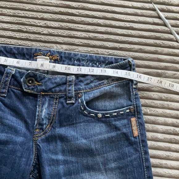All jeans 2/$20🫦Silver Tuesday tagged 28/31 15” w 31” inseam. Lower rise. - Picture 8 of 12